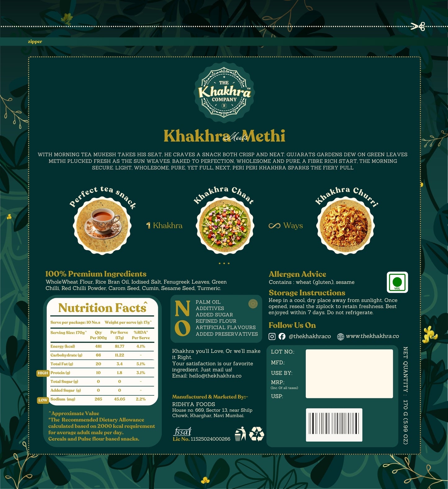 Methi Khakhra