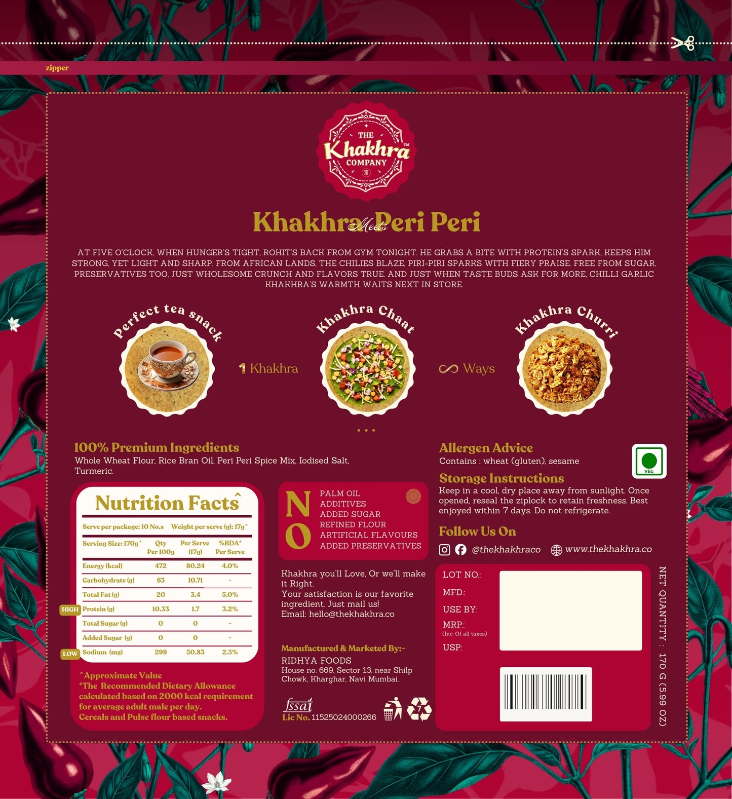 Peri Peri Khakhra